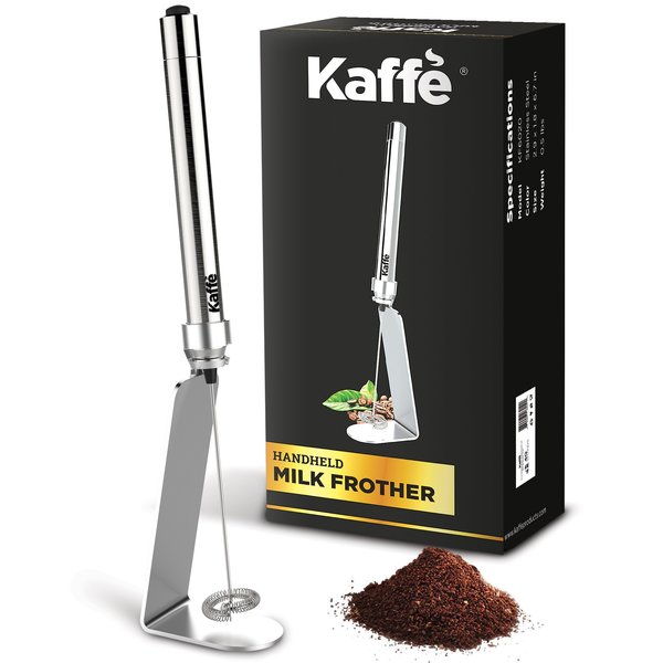 Kaffe Handheld Milk Frother with Stand Multipurpose Kitchen Milk Frother Tool - Stainless Steel KF6020